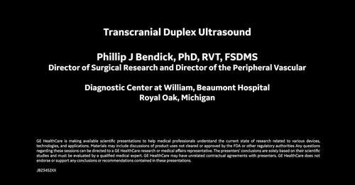 Transcranial Duplex Ultrasound by Dr. Dr. Phillip J Bendick